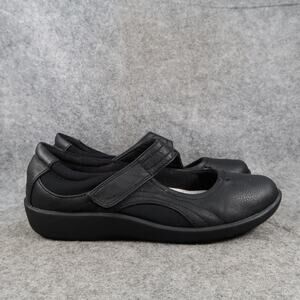 Clarks Shoes Womens 8 Mary Jane Sillian Bella Comfort Cloudfoam Walking Black